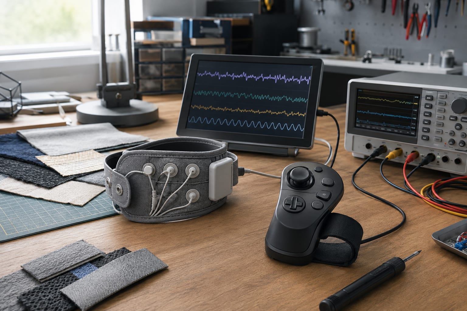 Wearable sensing and accessible control prototypes on a lab bench
